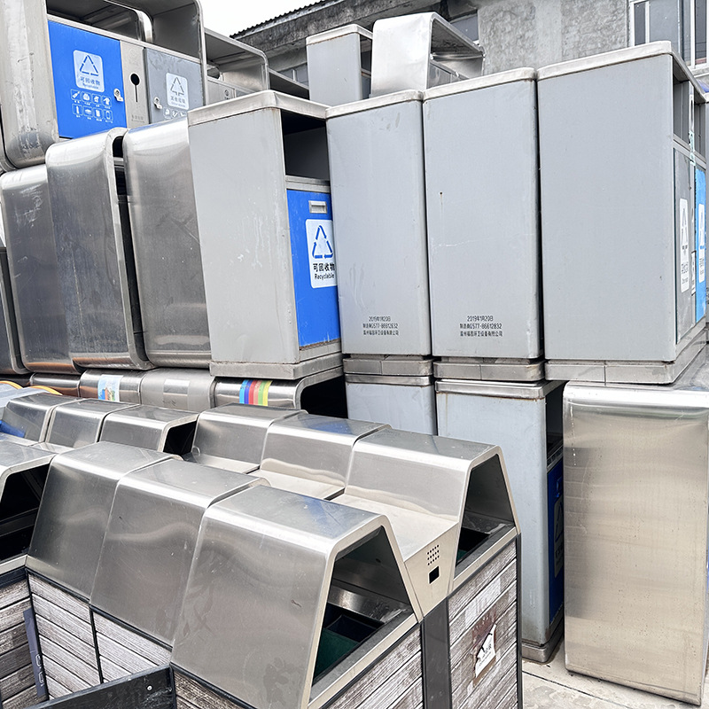 大號加厚環(huán)衛(wèi)戶外不銹鋼垃圾箱